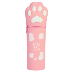 Κασετίνα Σιλικόνης - Pink Hafu Cat Meow